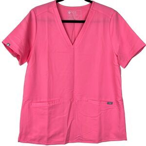 Figs Casma top in Neon Pink L